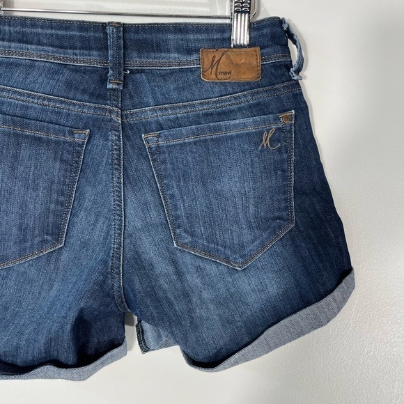 Mavi Vanna Style Jean Shorts Waist Size 24 Blue Denim Mid Rise - Picture 5 of 11